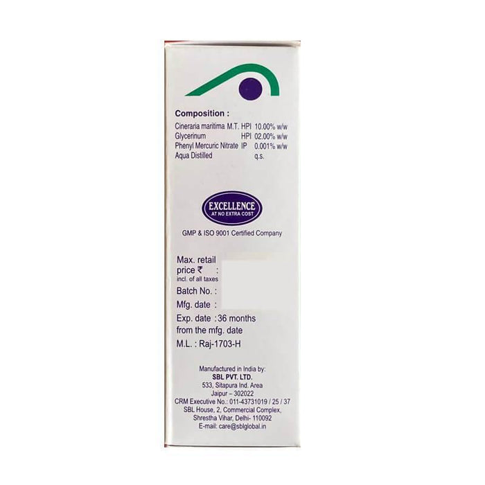 SBL Cineraria Maritima 10% Eye Drop